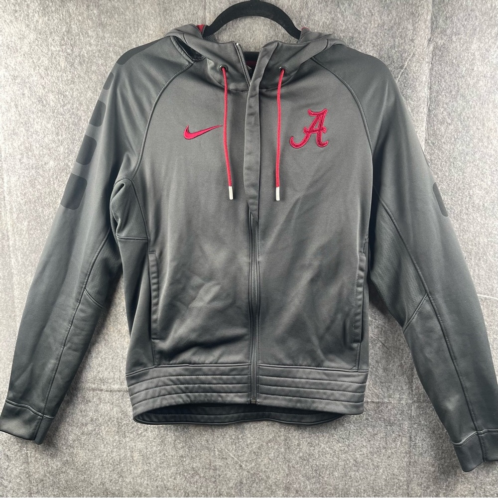 Nike Pro Mens Size Small Elite Alabama Crimson Tide Full Zip Track Jacket Gray